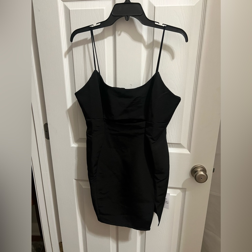 Black Sleeveless Cut Out Mini Dress ASOS Size 10 (14 UK) NWT - Picture 9 of 13